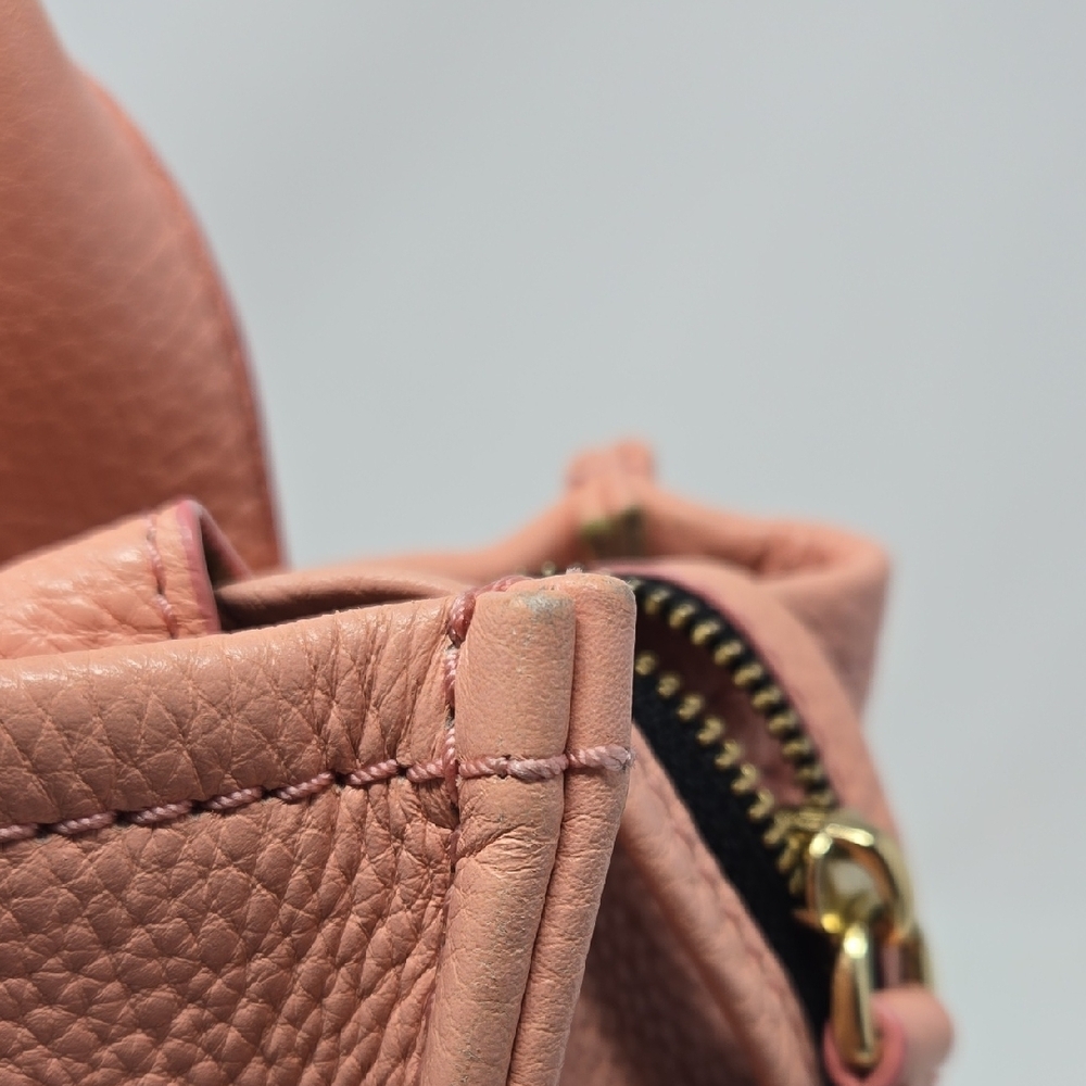Marc Jacobs The Tote- Leather Small In Southern Peach with Gold Hardware - Picture 15 of 15